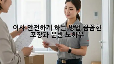 이사 안전하게 하는 방법: 꼼꼼한 포장과 운반 노하우